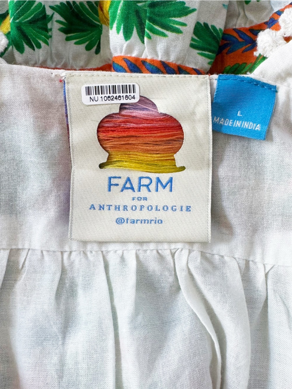 Farm Rio x Anthropologie V-Neck Tiered Mini Dress | LARGE - Picture 10 of 13